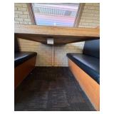 (2)Single wood-framed booth seats & Wall-mounted table