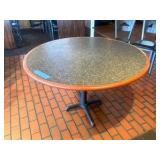 52" Round Table ;(5) Exclusive Pizza Hut chairs.