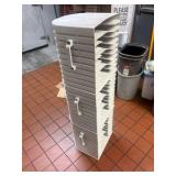 Pizza dough tray dollies; dough troughs