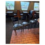 52" Round Table; (5) Exclusive Pizza Hut chairs