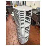 Pizza dough tray dollies; dough troughs