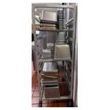 (2) NSF Rolling SS utility racks/speed racks