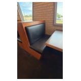 (4) Double-Back Booth seats,  (1) Single Boot seat; 5 Wall-mounted Tables