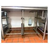 Left side stainless steel drain board; right-side sink