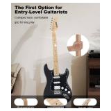 $130 RVONE RST-150 39" Beginner Electric Guitar Kit with Amp & HSS Pickups, Starter Set, Gig Bag