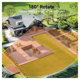 $180 Giraffe Tools Retractable Garden Hose Reel 1/2 in x 130 ft, Wall Mount, Slow Return, 180 Swivel