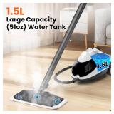 $130 Steam Cleaner 1.5L Steamer, 6-in-1 Multi-Surface with 8 Accessories, UL499 Certified Heavy Duty