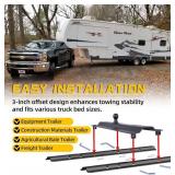 $140 25000 lbs Gooseneck Ball Plate for 5th Wheel Rails, 2-5/16 in Ball, Rails, Carbide Black
