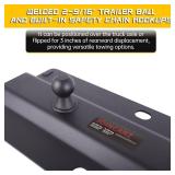 $140 25000 lbs Gooseneck Ball Plate for 5th Wheel Rails, 2-5/16 in Ball, Rails, Carbide Black