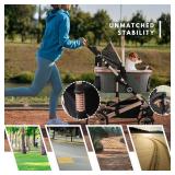 $180 Bicystar Pet Stroller for Medium Dogs - 3-in-1 Car Seat, Detachable Carrier, Up to 50 lbs, Grey
