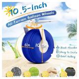 $189 Beach Wagon with 10.5" TPU All-Terrain Wheels, Heavy-Duty Folding Cart, 150L (Blue)