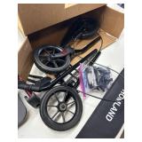 $136 HOMLAND Foldable Rollator Walker with Seat, Aluminum Frame, 8" Wheels, Height Adjustable