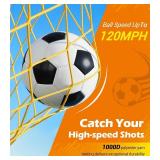 MoKo 12x6 FT Soccer Goal with Precision Target, Portable Foldable Base, Stakes & Carry Bag