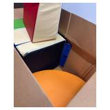 TODIBY 6-Piece Soft PU Leather Toddler Climbing Toys, Foam Play Gym Blocks Indoor Climber Set