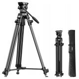 SmallRig AD-50Lite Video Tripod with 360  Fluid Head, 62" QR Plate, Load 11lb
