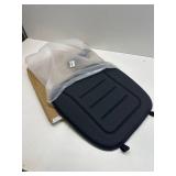 KAYI Car Seat Cushion with Memory Foam, Breathable Leather Surface, Anti-Slip Bottom, Black
