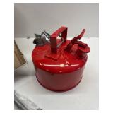 VEVOR Safety Metal Container, 2.5-Gal Type II Red Liquid, Flame Arrester, Self-Closing Lid