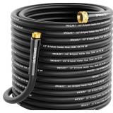 SPECILITE Garden Hose 200 ft, 1/2 in Hybrid Rubber, 3/4 in Brass Fittings, Burst 600 PSI