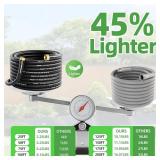 SPECILITE Garden Hose 200 ft, 1/2 in Hybrid Rubber, 3/4 in Brass Fittings, Burst 600 PSI