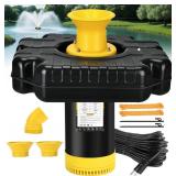 $200 Pond Fountain Aerator, 1HP 110V 750W, 15000 GPH Floating Fountain Pump with 100 ft Power Cord