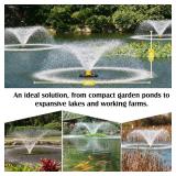 $200 Pond Fountain Aerator, 1HP 110V 750W, 15000 GPH Floating Fountain Pump with 100 ft Power Cord