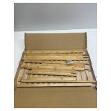 Bamboo Wood Kids Clothes Hanging Rack, Free-Standing Garment Rack for Bedroom & Living Room