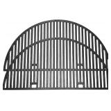 24" Cast Iron Heavy-Duty Half-Moon Grates for Kamado Grills, 24" Grill Grid