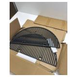 24" Cast Iron Heavy-Duty Half-Moon Grates for Kamado Grills, 24" Grill Grid