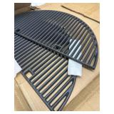 24" Cast Iron Heavy-Duty Half-Moon Grates for Kamado Grills, 24" Grill Grid
