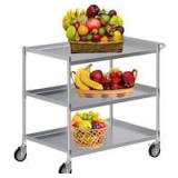 33  x 21  stainless steel three tier cart
