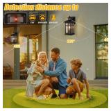 Motion Sensor Outdoor Wall Lights (2-Pack) Dusk-to-Dawn, E26, Tempered Glass, Wall-Mounted Black