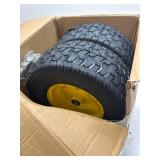 16x6.5-8 Tubeless Tire & Wheel (2 Pcs) for Riding Lawn Mower, 3" Offset Hub, Bearings