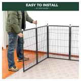 $130 FXW Rollick Unleashed Dog Playpen, 40-inch, 8 Panels, Indoor/Yard/RV Camping, Black Patented