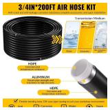 $260 Compressed Air Piping System, 3/4\" x 200 ft Pipe, Wall Outlet Blocks, Air Line Kit for Shop"