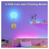Gold Battery-Operated Wall Sconces (Set of 2), Rechargeable Wireless Lights with Frosted Glass