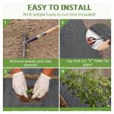 Pattiumo Weed Barrier Fabric 6x300FT, 3.2oz Heavy Duty Landscape/Garden Weed Blocker