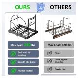 Dual Trash Can Pull-Out Under Sink, No Can, 35 Qt Bins, Garbage Pullout Kit, Quiet Close