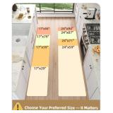 Color&Geometry Anti Fatigue Kitchen Mat 24x84, Easy Clean, Water/Oil Proof, Anti Slip Rug Brown