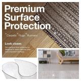 Clear Carpet Runner, USA Made, 24 x 36-Inch, 2mm Thick Cleated Vinyl Floor Protector