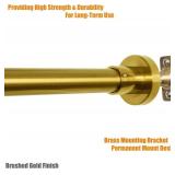 Artiwell Heavy Duty Shower Rod, Adjustable 47-84 in, Permanent Mount, Stainless, Brushed Gold