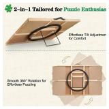 ALL4JIG 1500-Piece 2-in-1 Tilting & Rotating Puzzle Board, 24.53" x 33.19", 4 Drawers, Cover