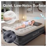 InnoTruth Queen Air Mattress with Built-in Pump, 18" Thick, 650lb Capacity