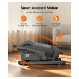 Under Desk Elliptical Machine, Seated Pedal Exerciser with Remote, 12 Speeds, Manual/Auto