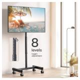 Perlegear Rolling TV Stand on Wheels for 13-50 inch TVs, 30  Tilt, Holds 44lbs, VESA 200x200