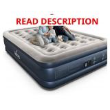 Queen Air Mattress with Built-in Pump, 18 Raised Comfort Inflatable Bed, 650lbs