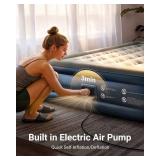 Queen Air Mattress with Built-in Pump, 18 Raised Comfort Inflatable Bed, 650lbs