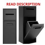Bathroom Trash Can 11L Tilt-Out Cabinet, 2-Tier Hidden Garbage Bin, Wall-Mounted Stainless