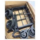 Collapsible Wagon Cart Foldable 120L 360lbs Capacity, Lightweight Portable Beach Wagon, Shopping Carts with Wheels for Grocery, Camping, Shopping, Garden Cart