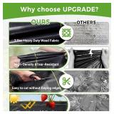 $224 UPGRADE Custom 3ft x 166ft Premium Weed Barrier, 3.5oz Heavy Duty Landscape Fabric Garden Woven Ground Cloth with Superior Permeability Weed Control
