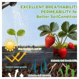 $224 UPGRADE Custom 3ft x 166ft Premium Weed Barrier, 3.5oz Heavy Duty Landscape Fabric Garden Woven Ground Cloth with Superior Permeability Weed Control